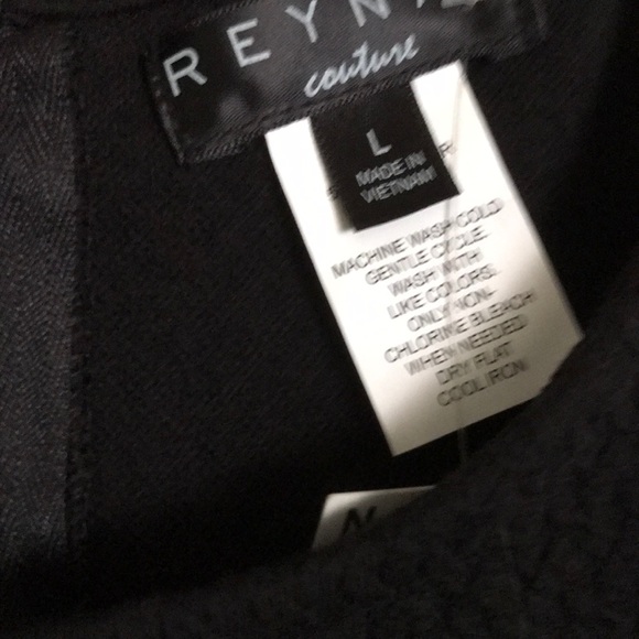 Reynah Couture Black Gather Waist Pleat Dress - Picture 2 of 6